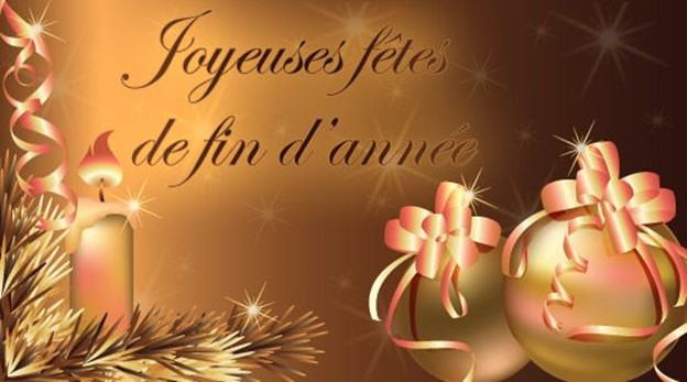 Nous vous souhaitons de belles fêtes de fin d'année!